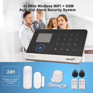 433MHz Wireless WIFI + GSM Auto-dial Alarm Security System