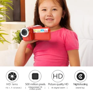 16X Zoom Portable HD Digital Camcorder for Kids